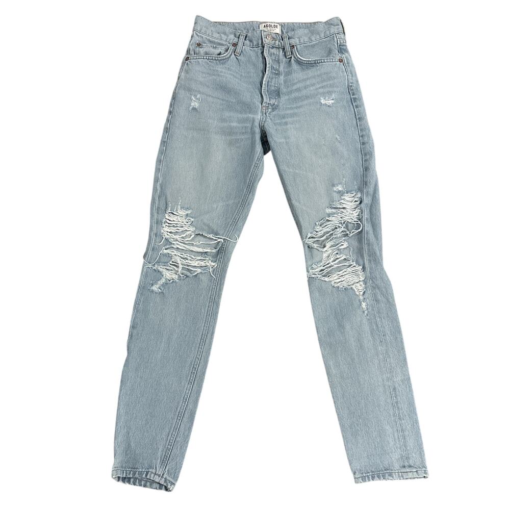 AGOLDE Jeans | Women 25x29 | Jamie High Rise Classic Button Fly Distressed Denim